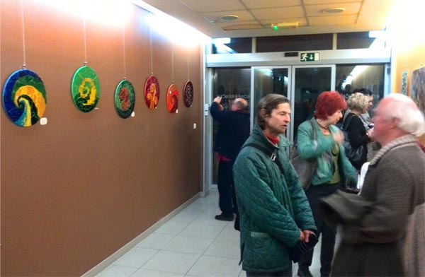 Obiskovalci razstave Steklena spirala